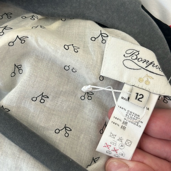 NWOT Bonpoint Black Velvet Cape Parisian Swan - Girls size 12 - Picture 4 of 5